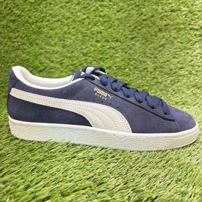 Puma Suede Classic XXI Boys Size 6.5C Blue White Athletic Walking Shoes Sneakers - Image 1 of 4