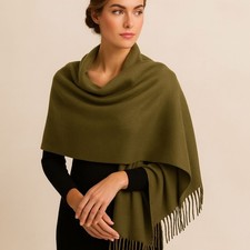 Ultra Soft Cashmere Feel Scarf Shawl Wrap w/Tassels Cozy many colors NWT