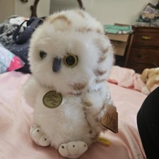 Miyoni Tots By Aurora Owl Plush 8" Snow Owl White Brown Stuffed Animal Realistic