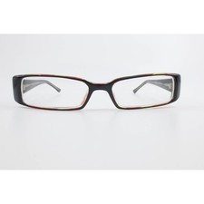 Amanda By I-Deal Optics Eyeglasses Black Tan Rectangle Frames 50-18-140 42571