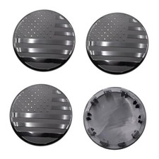 4PCS 63mm 2.5" Black American Flag Car Wheel Hub Center Caps for Ram 1500 2019