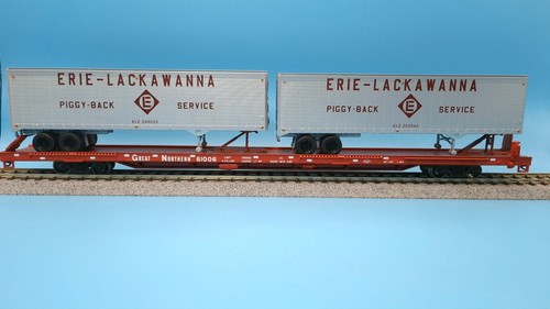 Remolques planos Athearn 92608 HO Great Northern 85' Erie Lackawanna nuevos | Condition: New