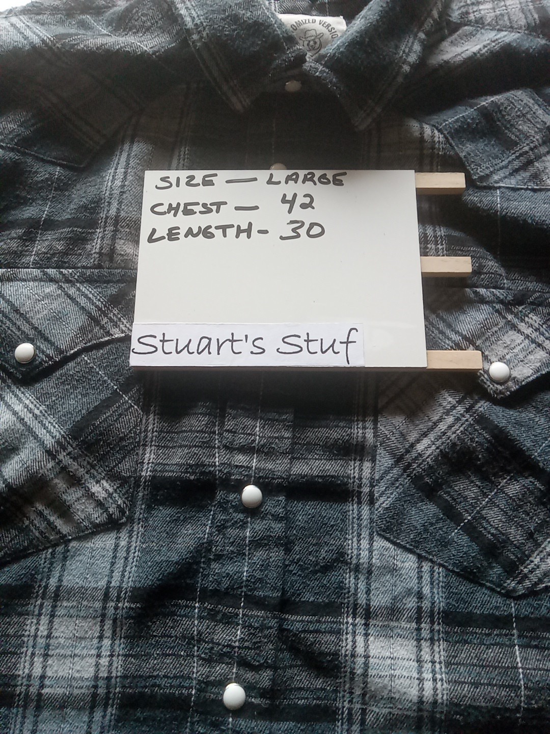 Dubinik Customized Version Mens Flannel Shirt Lar… - image 1