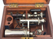 Antique American Gauge Steam Test Kit Wood Box J.W. Thompson Boston 1875