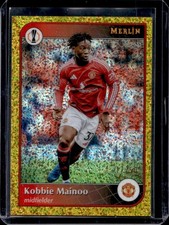 2024-25 Topps Merlin Chrome UEFA Kobbie Mainoo Gold Speckle Refractor #/50 Man U