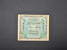 Germany 1/2 Mark 50 Pfennig 1944 Allied Military Command British Zone P#191a VF