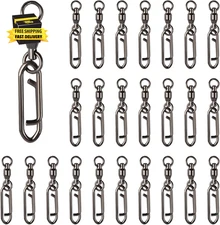 25Pcs Fishing Speed Clips Quick Change Fishing Snap Swivels Fishing Power Clips