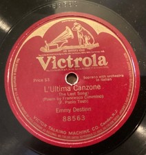 Emmy Destinn – 78 rpm Victor 88563: TOSTI L’ultima canzone; V+ cond