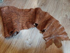 SNAKESKIN TANNED Giant Snakeskin 400cm 1970s BOOKBINDER Exotic Leather