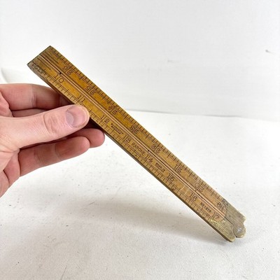 Vintage Rabone No. 1375 Buchsbaum & Messing Zollstock Made in England