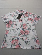 NEW Womens Bad Birdie Golf Polo Spring Showers Performance Size Large