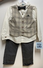 Little Lads Boys Set 3 Piece Shirt  Tie, Pants, Vest Size 3T NWT
