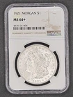 1921 Morgan Dollar | NGC MS64+ | Rare Plus Grade!
