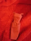 🧵 Vintage Barbie 1962 Pak Rust Polka Dot Sheath Dress w/ Gold Buttons