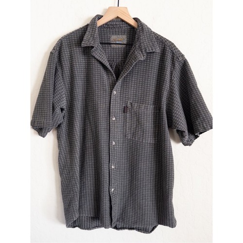 Gramicci, Vintage 90s Gramicci Men’s Short Sleeve Button Up Shirt XL Gray Outdoor Climbing
