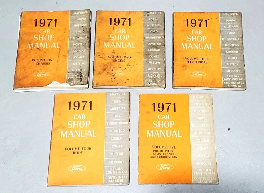 Manual de tienda original 1971 Lincoln Mark III Town Car Continental Ford LTD Galaxie Foto 3 de 4