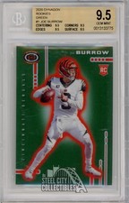 Joe Burrow 2020 Panini Dynagon Green Rookie Card #D-1 42/49 BGS 9.5 Gem Mint