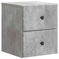 Nachttisch Wandmontiert Betongrau 34,5 X 33 X 40 Cm