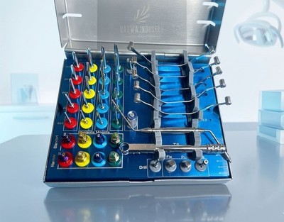 Dental Unique Guide 37 Pcs Implant Drill Surgery Kit With Sleeves Hex Drivers CE