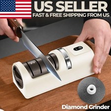 Cordless Electric Knife Sharpener 3 Stage Dia...