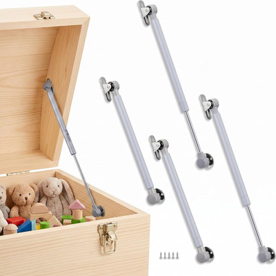 4 Pack 15 Inch Soft Close Toy Box Hinges for Heavy Curved, Round, Arched and Fla