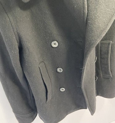 Ralph Lauren Polo Jeans Co Women's Pea Coat Medium Navy Blue Y2K