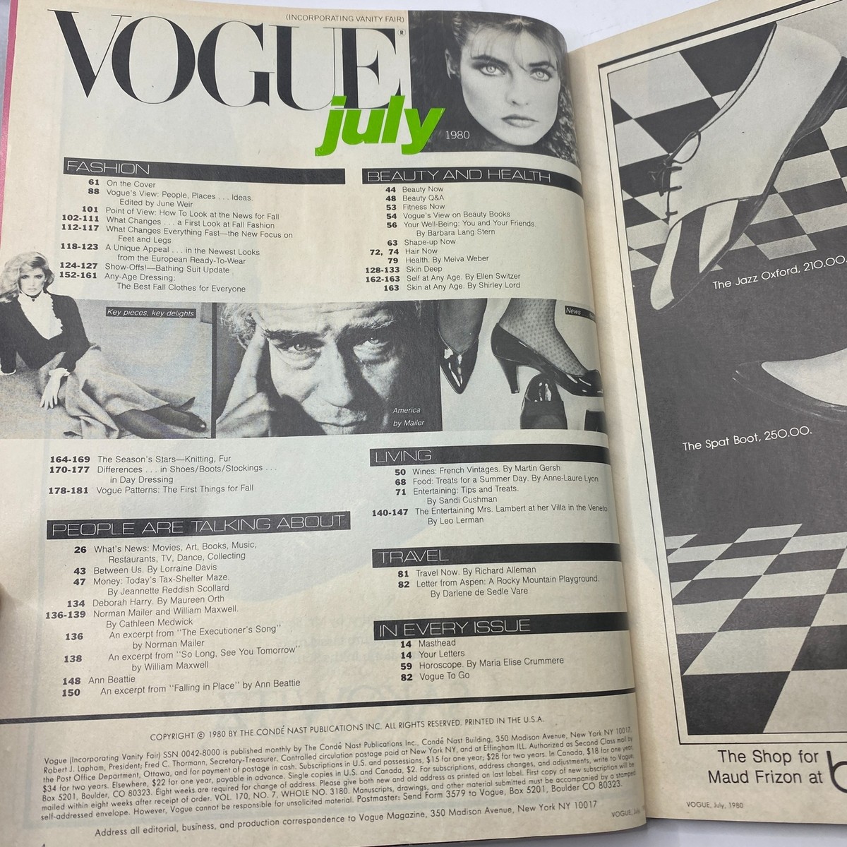 VTG Vogue Magazine July 1980 Nancy Donahue by Richard Avedon | eBay