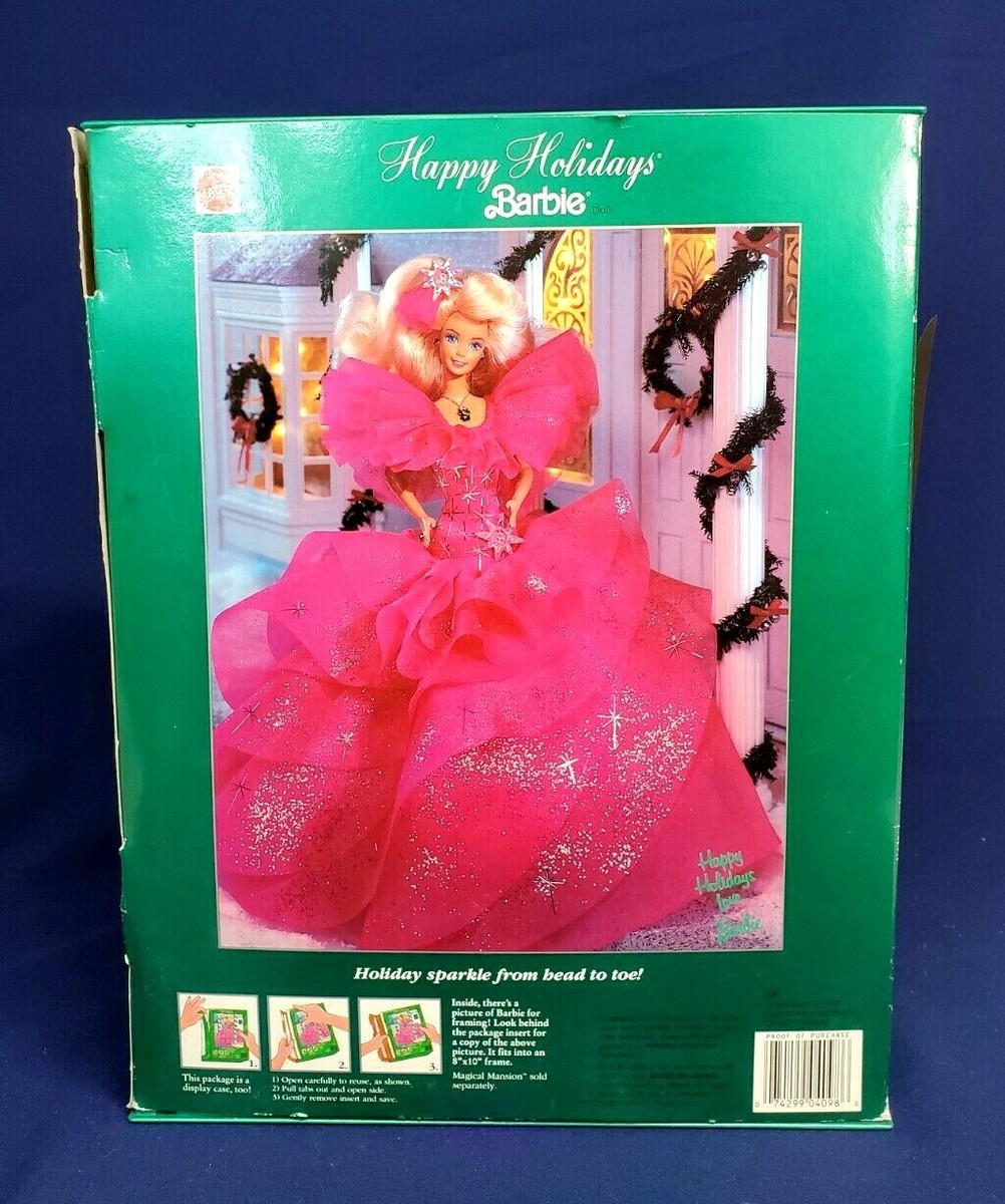 Vintage Mattel 1990 HOLIDAY BARBIE Special Edition Doll PINK DRESS