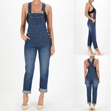 American Bazi Women's Denim Jumpsuits Classic Long Overalls     RJHO170