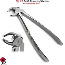Dental Lower Molar Root Forceps Fig.22 Tooth Extraction Surgical Dentist