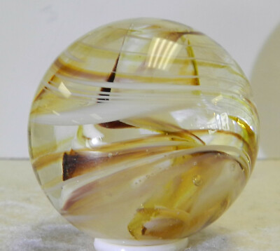 #14807m Nice Handmade Contemporary Swirl Marble 1.62 Inches *Mint*