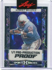 2024 Leaf Sports Heroes Pre Production Proof Purple Crystal Robert Brazile 1/1