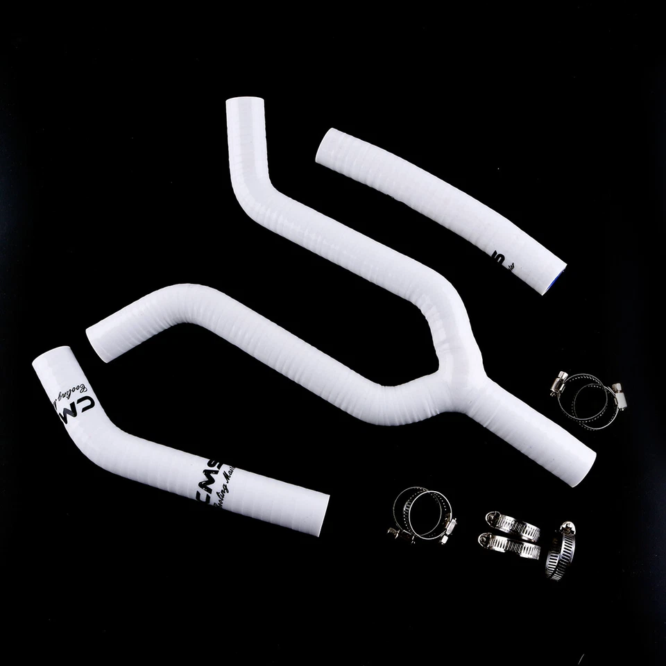White For 1998 1999-2002 KTM 125 200 EXC Thermostat Bypass Radiator Hose+Clamp - Image 3 of 4