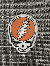 Grateful Dead / Jerry Garcia/Dead & Co. Orange SYF Steal Your Face Vinyl Sticker