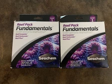 2 Packs -Seachem Reef Starter Pack Fundamentals 3x 100mL Beginner Reef Aquarium