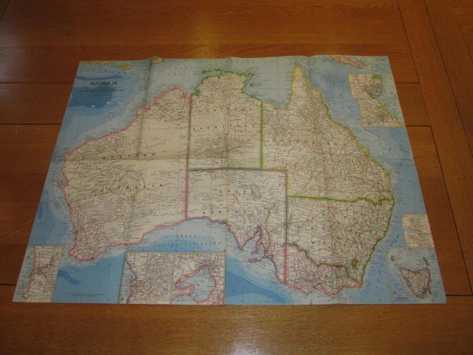 AUSTRALIA Map - Date 09/1963 - National Geographic Magazine - Scale 1:6,696.600 - Image 2 of 3