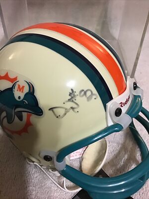 DARYL GARDENER #92 Miami Dolphins Autograph Riddell Mini Helmet In