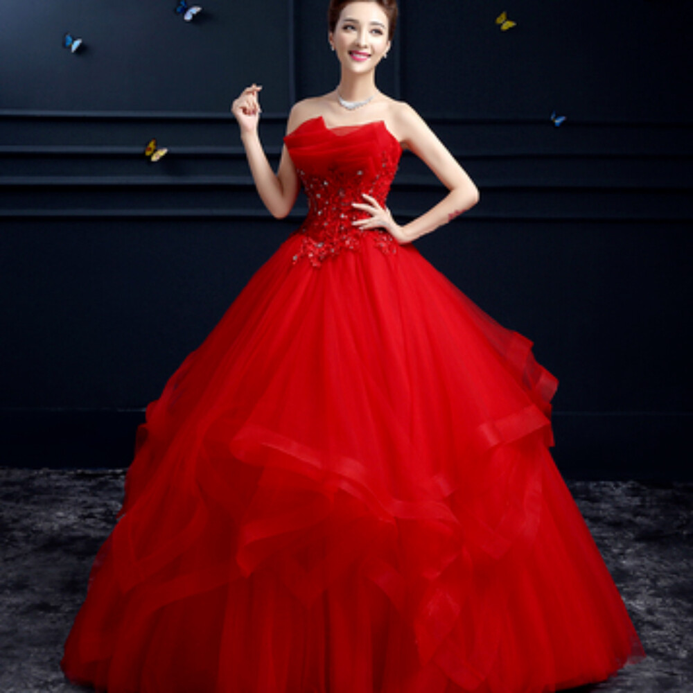 open lace back dress In a Fairytale Forest Layered High-Low Red Princesscore Dress