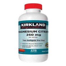 Kirkland Signature Magnesium Citrate 250mg, 270 Softgels