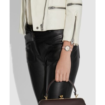 レセルボディ COACH 14503239 Delancey Tea Rose Blush Pink Leather Strap Women's