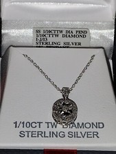 Sterling Silver Diamond Necklace