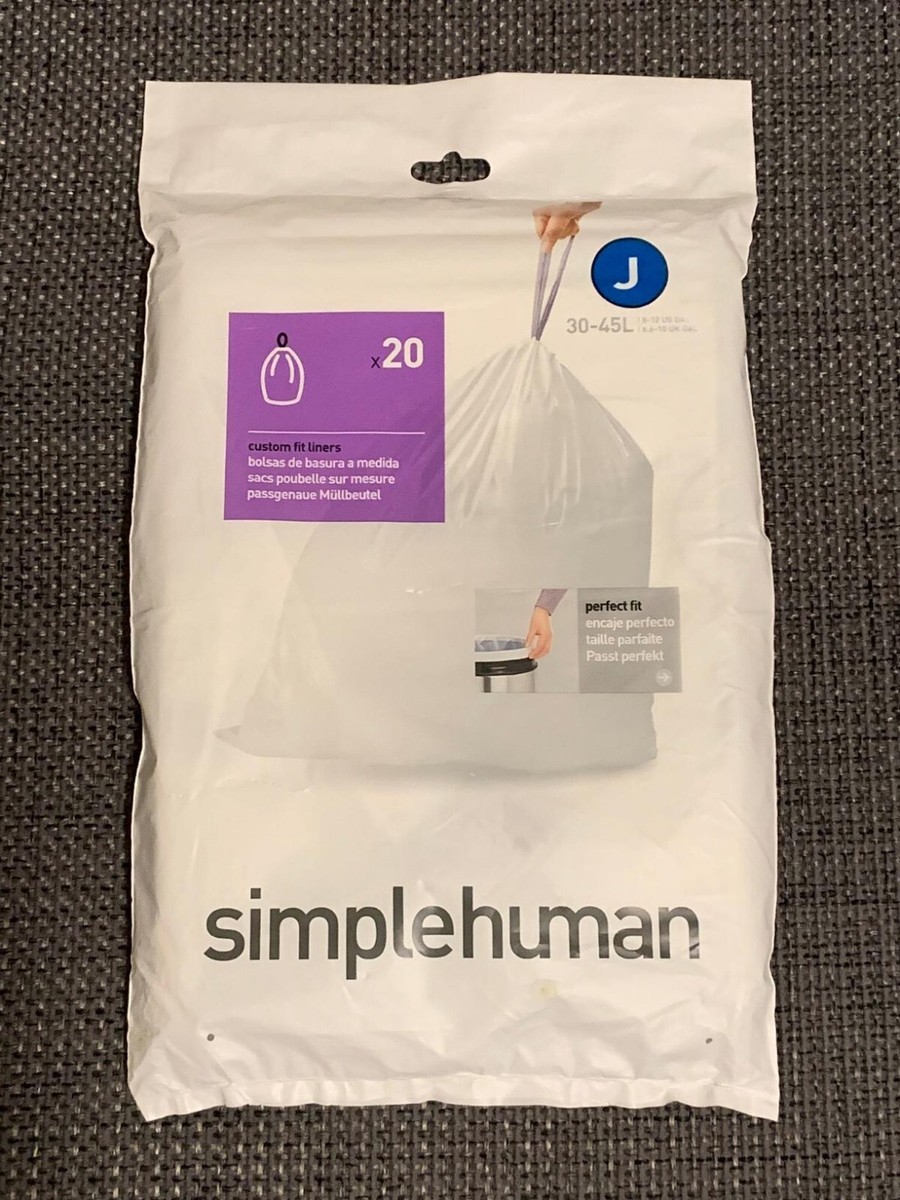 Simplehuman Size J Bin Liners CW0259 Simple Human Bags 30-40 Litre