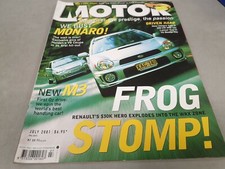 Jul 2001 MOTOR Mag WRX vs Renault Clio STATESMAN , BMW M3 , MONARO Scoop