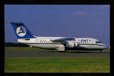 Aviation Airplane Airline postcard Sirivatana LE #3 1990 DAT OO-DJC BAe-146-200