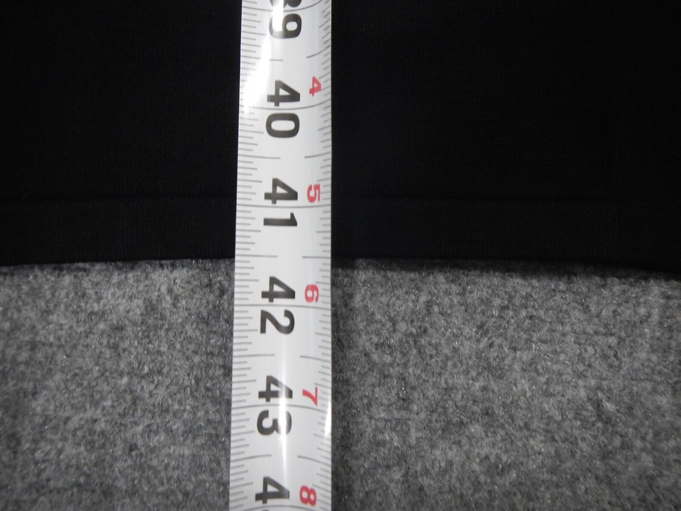 Long Tall Sally Knit Sweater Dress Womens Size 14 Black Blue Striped 3/