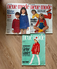 NEUE MODE Zeitschrift, 3 Sonderhefte Kinder 1966, 1968 + 1971 inkl Schnittmuster