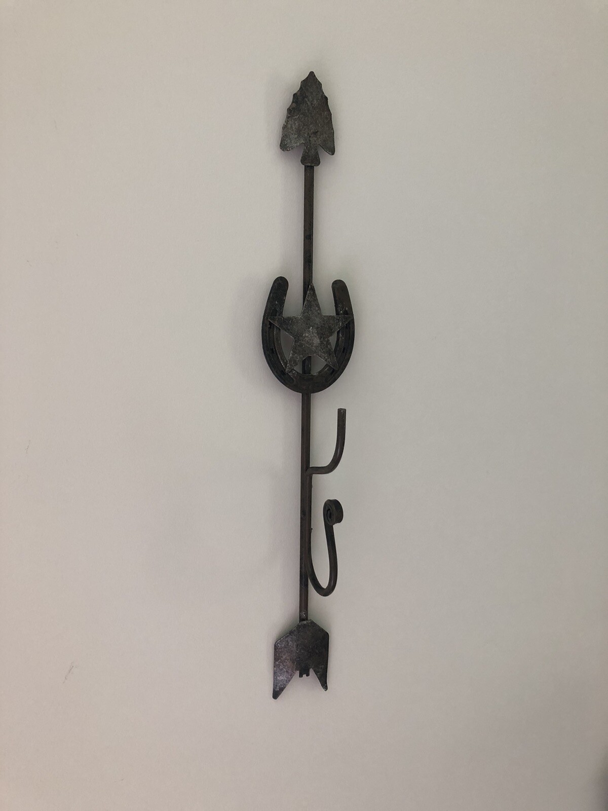 Cappello cappotto stella Western Cowboy testa freccia ferro di cavallo ganci da parete o pony metallo rustico