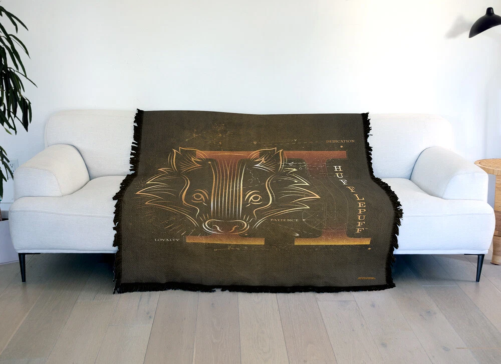 Harry Potter Blanket, 50"x60" Celestial Hufflepuff Woven Blend Throw