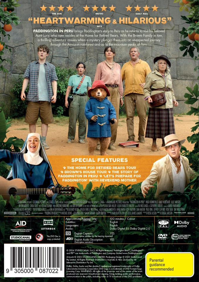 BRAND NEW Paddington In Peru (DVD, 2024) R4 Movie - image 2 of 2
