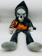 Vintage 1997 Large Stuffins Halloween Skeleton Grim Reaper Plush 22" w/ Tag